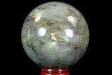 Flashy Labradorite Sphere - Great Color Play #71816-1